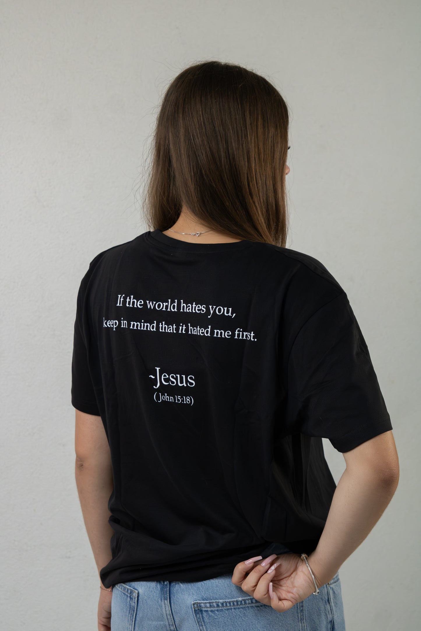 "If the world hates you" - T-shirt - Black